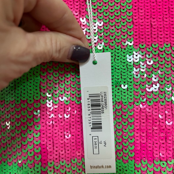 Trina Turk sequin checked dress . - Picture 4 of 6